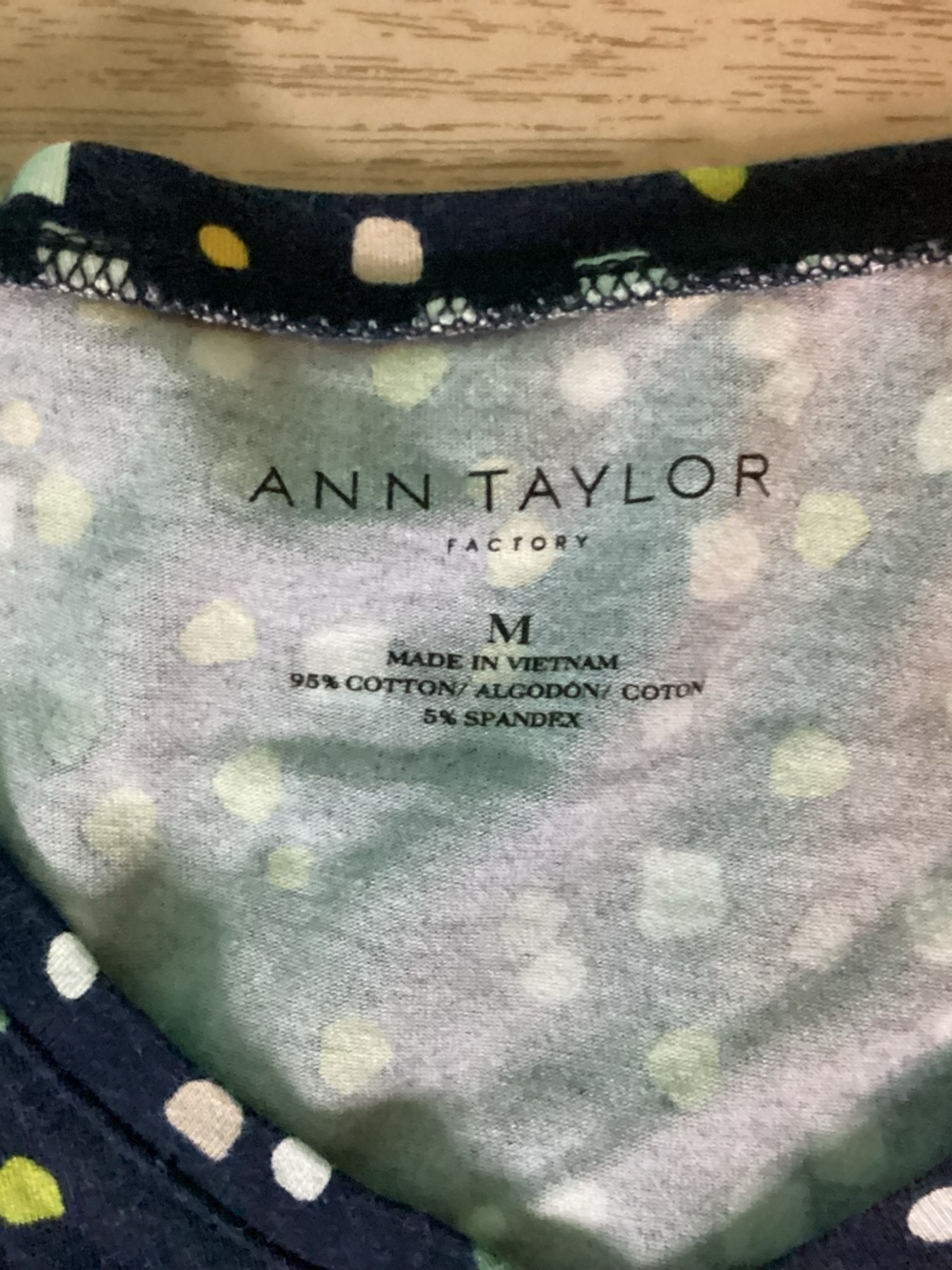 Ann Taylor Factory Patterned Tee Size Medium GUC - Picture 3 of 6